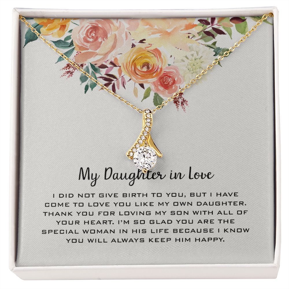 To My Daughter In Law Necklace - Thank You