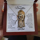 To My Daughter Heart Necklace -This Old Lion Will Always Have Your Back