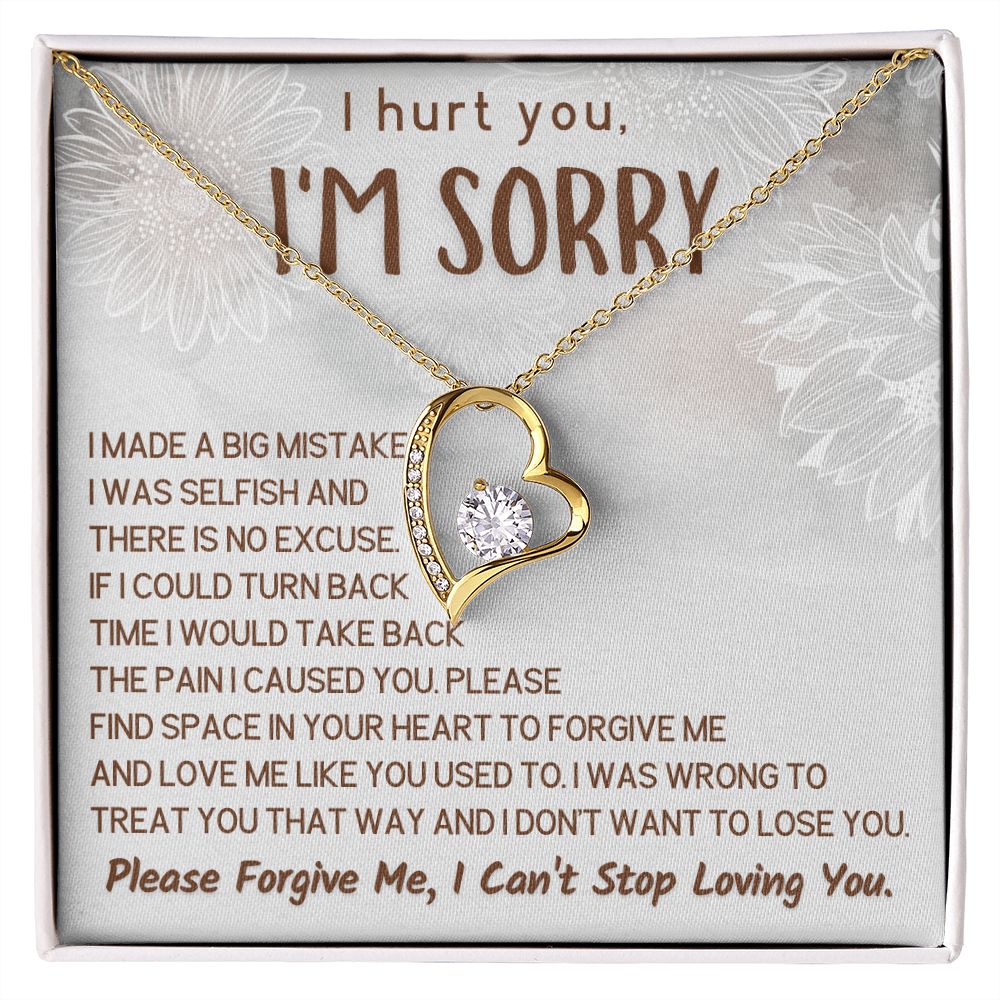 I Hurt You I'm Sorry Heart Necklace - There Is No Excuse