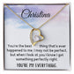 Personalized Heart Necklace - You're My Everything - Brush Stroke - Simple