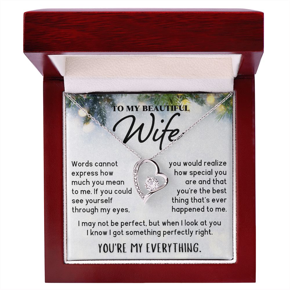 Wife Necklace - You're My Everything - Pine