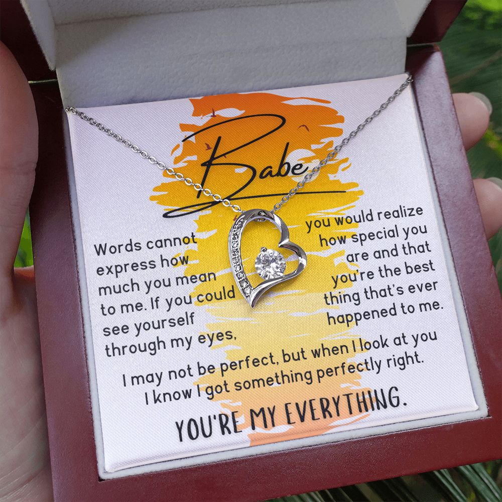 Babe Necklace - You're My Everything - Sunset