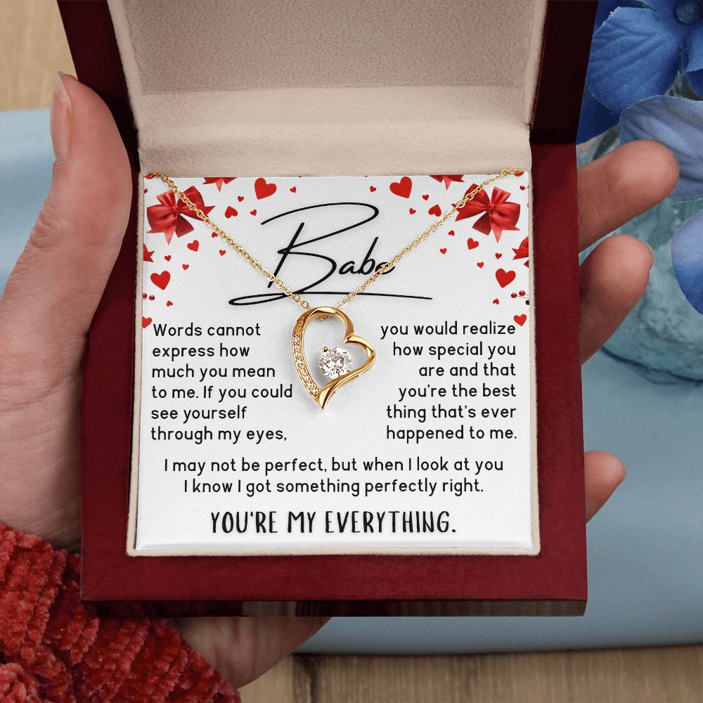 Babe Necklace - You're My Everything - Hearts