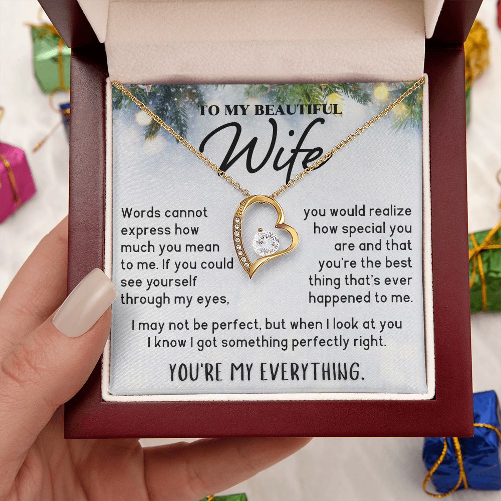 Wife Necklace - You're My Everything - Pine
