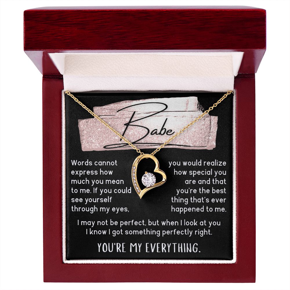 Babe Necklace - You're My Everything - Rose Gold