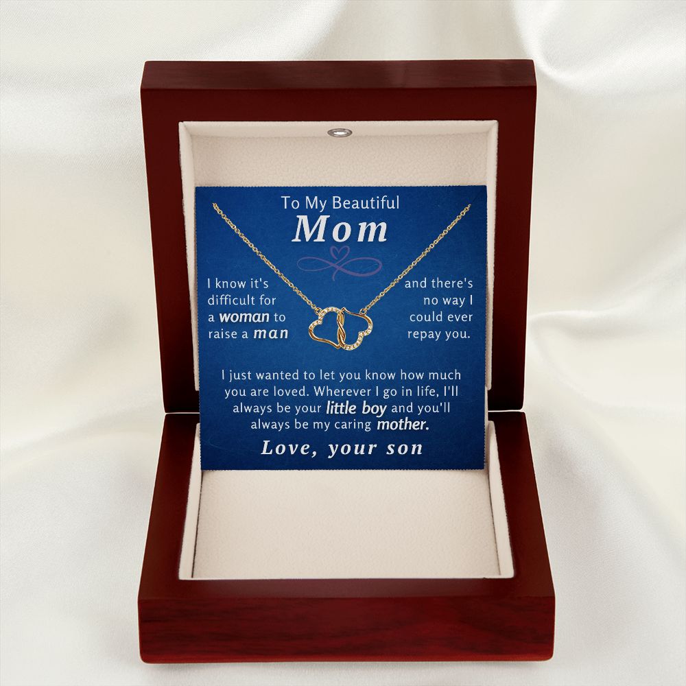 To My Beautiful Mom Necklace - I'll Always Be Your Little Boy