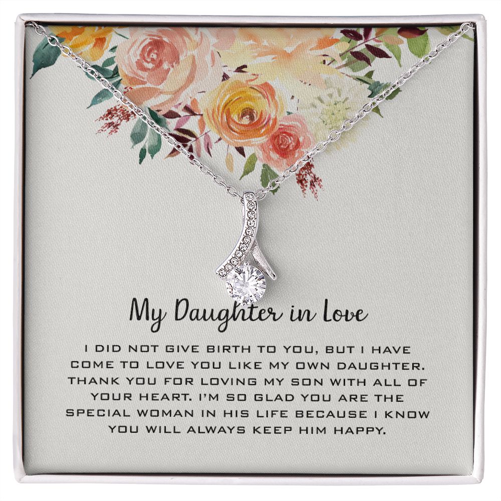 To My Daughter In Law Necklace - Thank You