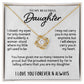 To My Beautiful Daughter Necklace - I Closed My Eyes