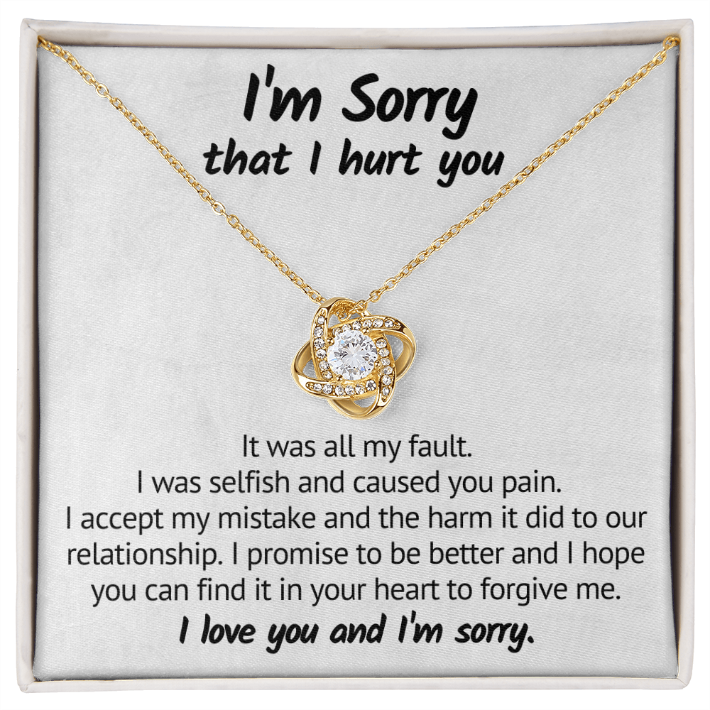 I'm Sorry that I hurt you - It was all my fault