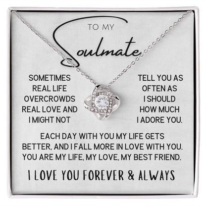 To My Soulmate Necklace - I Adore You