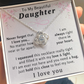 To My Beautiful Daughter Necklace - Always Right There In Your Heart