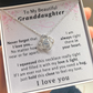 To My Beautiful Granddaughter Necklace - Always Right There In Your Heart