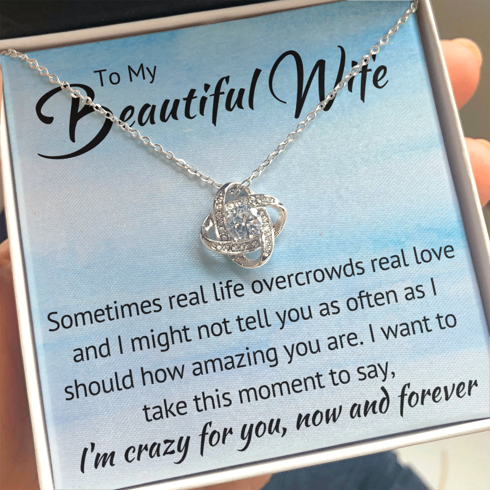 To My Beautiful Wife Necklace - Real Life Overcrowds Real Love