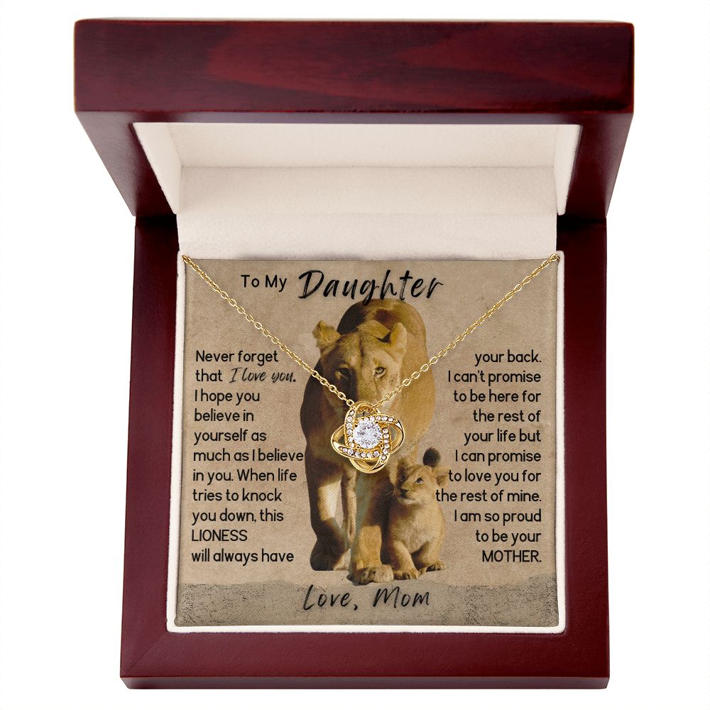 To My Daughter Necklace - This Lioness Will Always Have Your Back