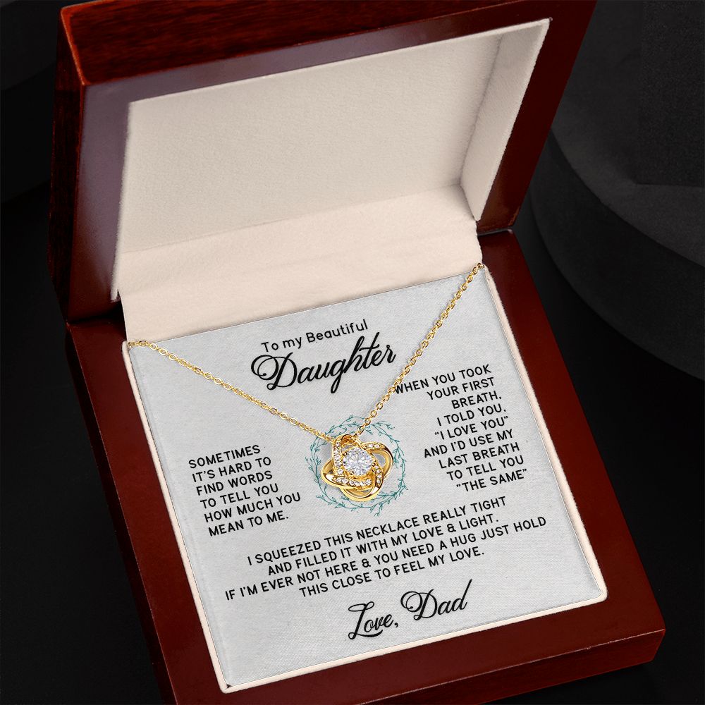 To My Beautiful Daughter Necklace - Love Dad