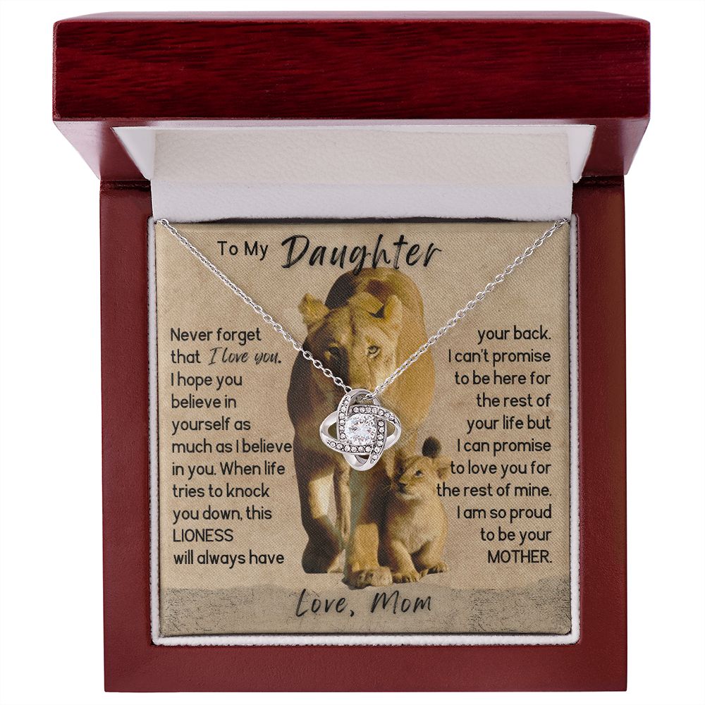 To My Daughter Necklace - This Lioness Will Always Have Your Back