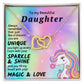 To My Beautiful Daughter Necklace - Just Like A Unicorn