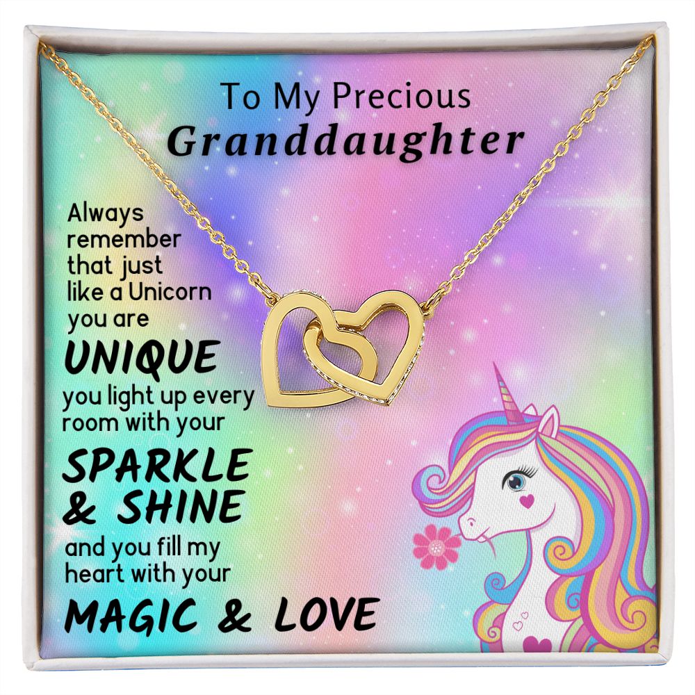 To My Precious Granddaughter Necklace - Just Like A Unicorn