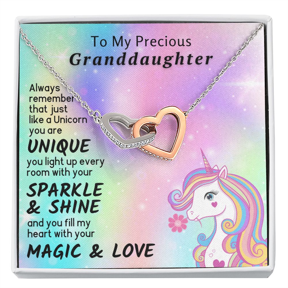 To My Precious Granddaughter Necklace - Just Like A Unicorn