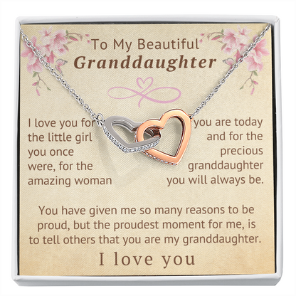 To My Beautiful Granddaughter Necklace - So Many Reasons To Be Proud