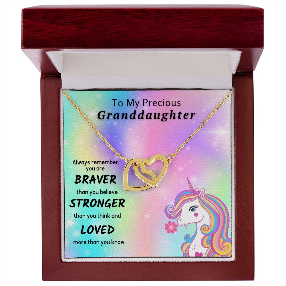To My Precious Granddaughter Necklace - You Are Braver Than You Believe
