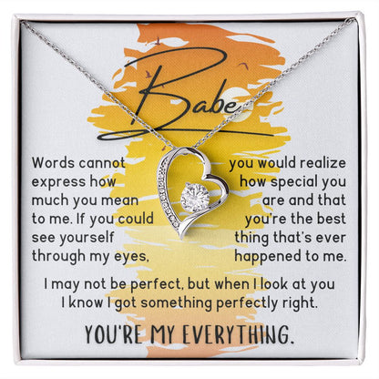 Babe Necklace - You're My Everything - Sunset