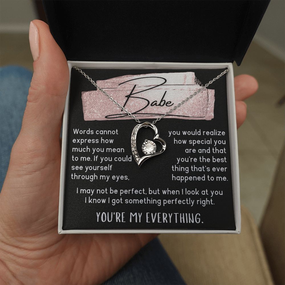 Babe Necklace - You're My Everything - Rose Gold