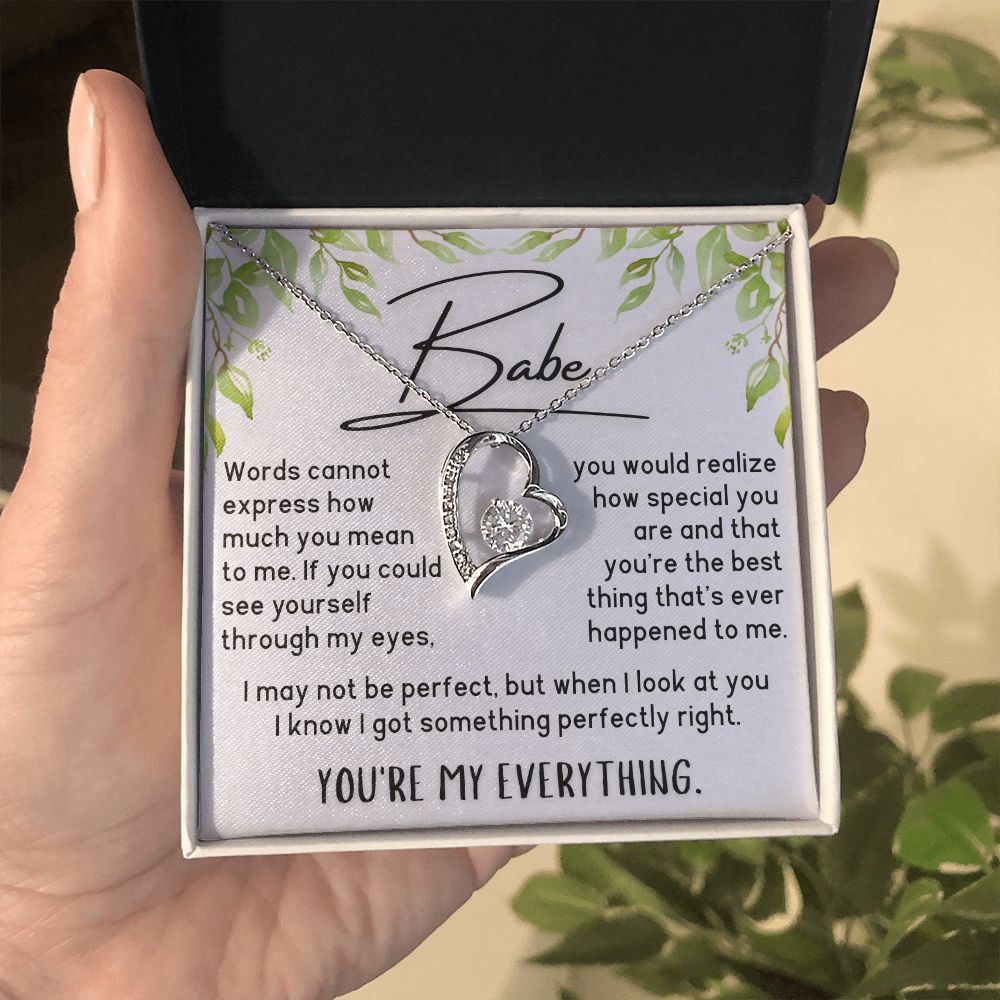 Babe Necklace - You're My Everything - Leaves