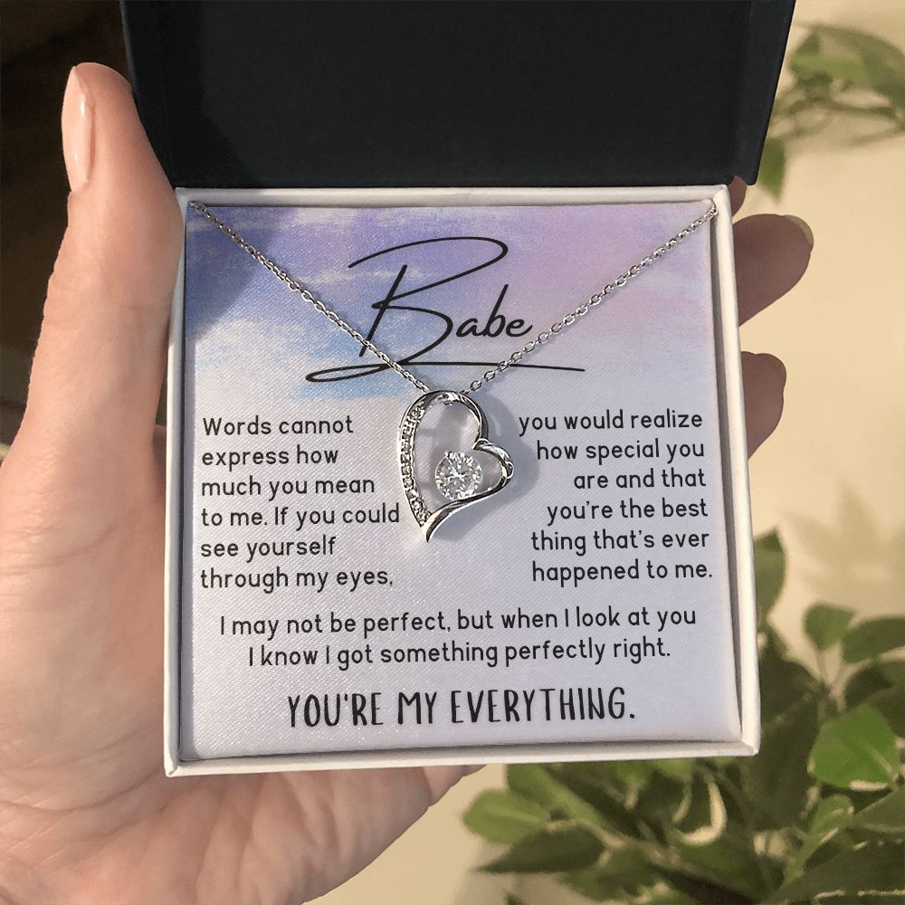 Babe Necklace - You're My Everything - Brush Stroke