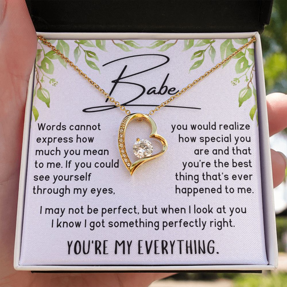 Babe Necklace - You're My Everything - Leaves