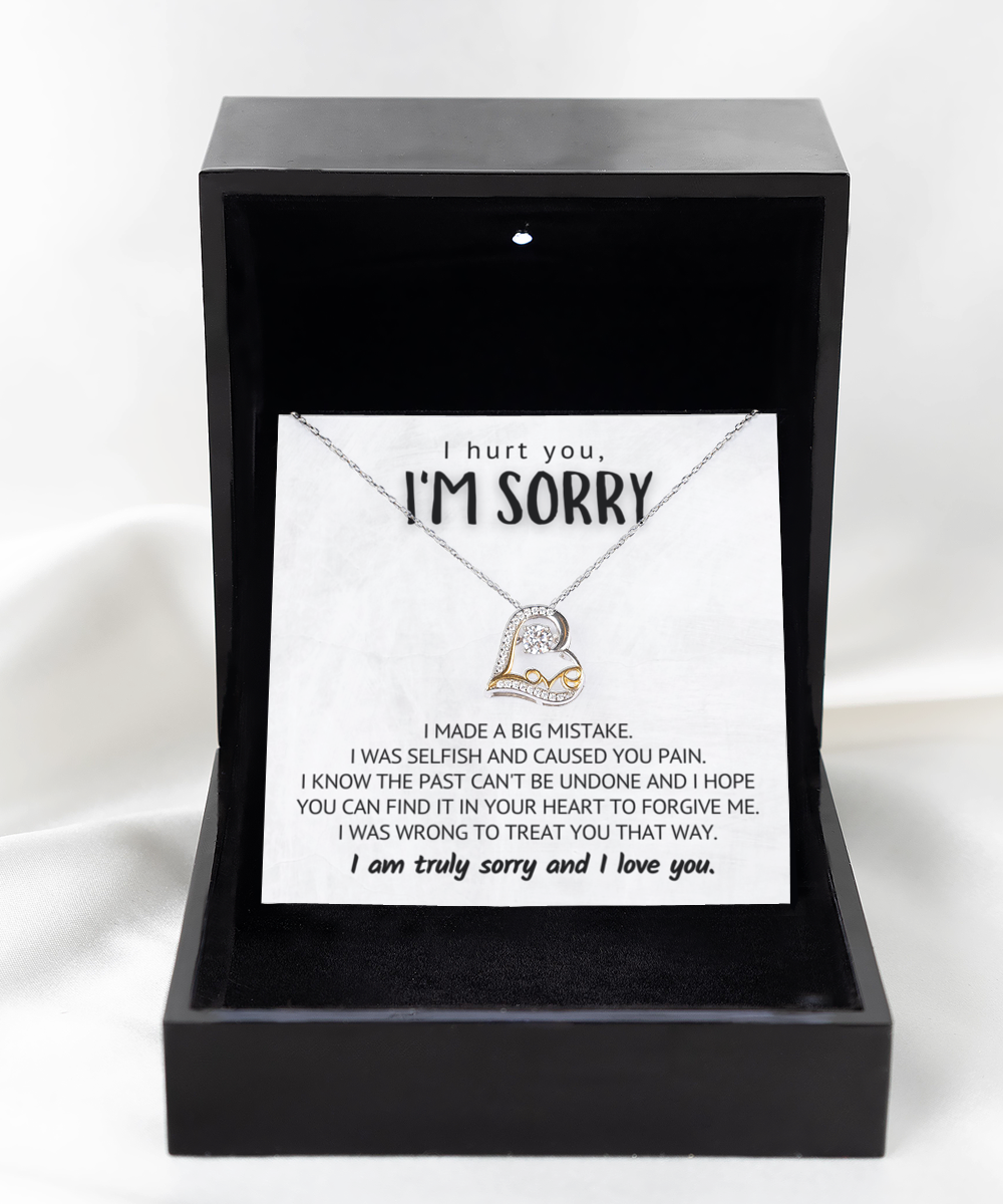 I made a big mistake - I Hurt You I'm Sorry Necklace .925 Sterling Silver