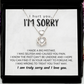 I made a big mistake - I Hurt You I'm Sorry Necklace .925 Sterling Silver Heart Knot